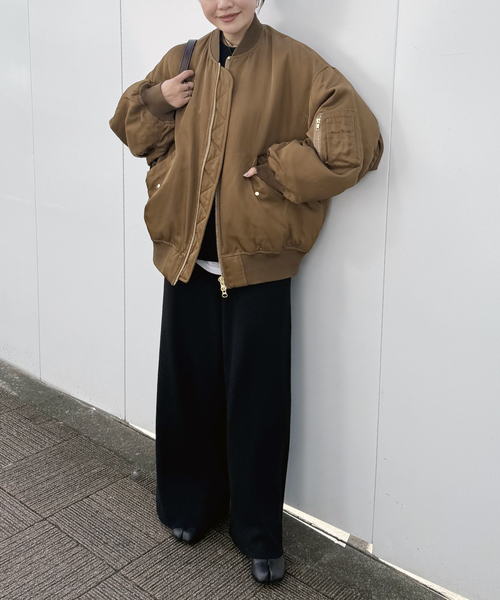 JOURNAL STANDARD（ジャーナルスタンダード）の「パッファー MA-1（MA-1・レディース・ブラック/ブラウン・FREE）」の4枚目の写真