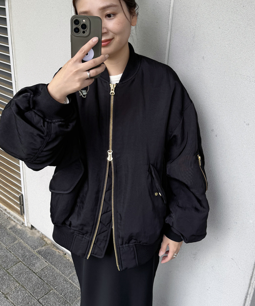 JOURNAL STANDARD（ジャーナルスタンダード）の「パッファー MA-1（MA-1・レディース・ブラック/ブラウン・FREE）」の5枚目の写真