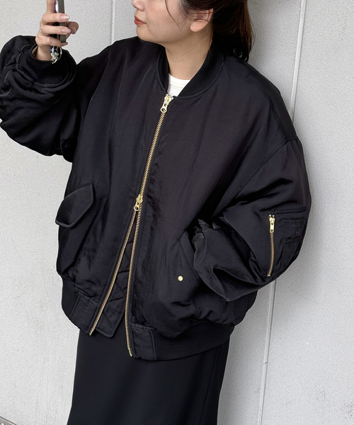 JOURNAL STANDARD（ジャーナルスタンダード）の「パッファー MA-1（MA-1・レディース・ブラック/ブラウン・FREE）」の9枚目の写真