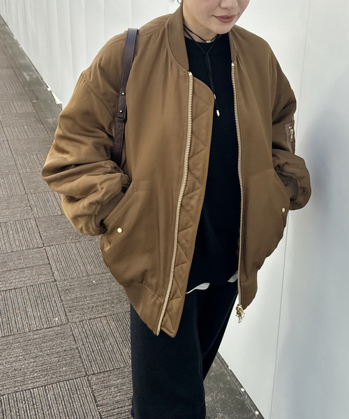 JOURNAL STANDARD（ジャーナルスタンダード）の「パッファー MA-1（MA-1・レディース・ブラック/ブラウン・FREE）」の11枚目の写真