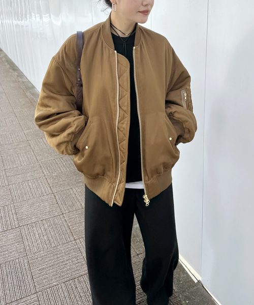 JOURNAL STANDARD（ジャーナルスタンダード）の「パッファー MA-1（MA-1・レディース・ブラック/ブラウン・FREE）」の13枚目の写真