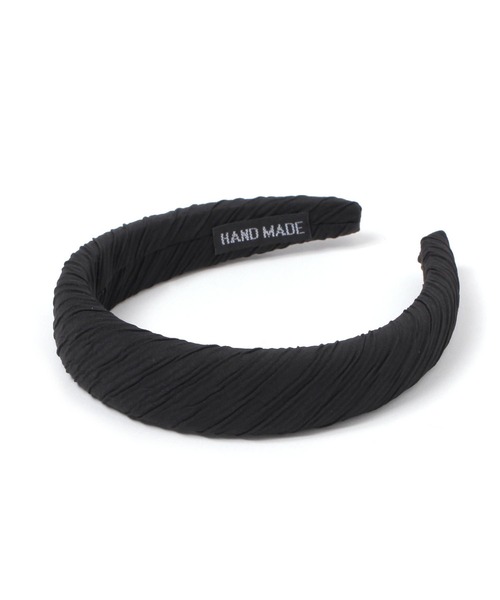 LAKOLE(ラコレ)の「シャーリングカチューシャ / 232664(カチューシャ・レディース・オフホワイト/ブラック/ブラウン・FREE)」の1枚目の写真