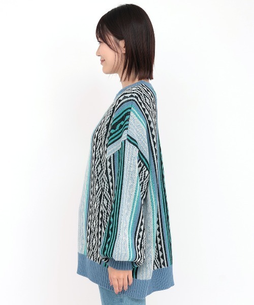 チチカカ（チチカカ）の「メキシカンラグニットプルオーバー（ニット/セーター・レディース・キャメル/ブルー・FREE）」の7枚目の写真