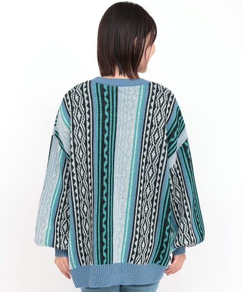 チチカカ（チチカカ）の「メキシカンラグニットプルオーバー（ニット/セーター・レディース・キャメル/ブルー・FREE）」の8枚目の写真