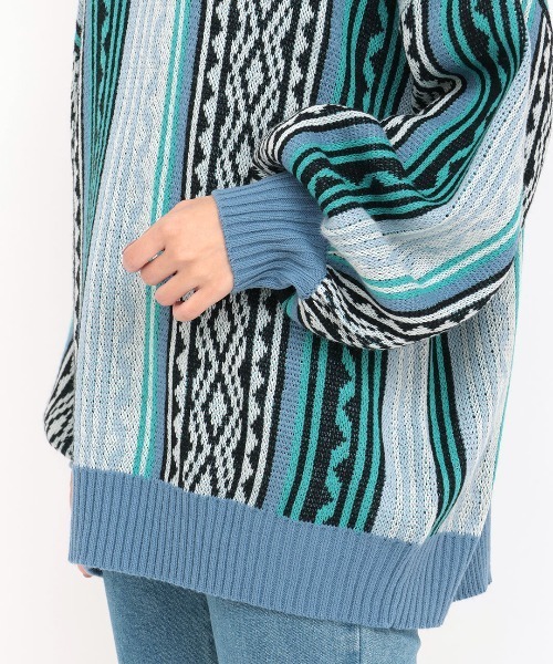 チチカカ（チチカカ）の「メキシカンラグニットプルオーバー（ニット/セーター・レディース・キャメル/ブルー・FREE）」の10枚目の写真