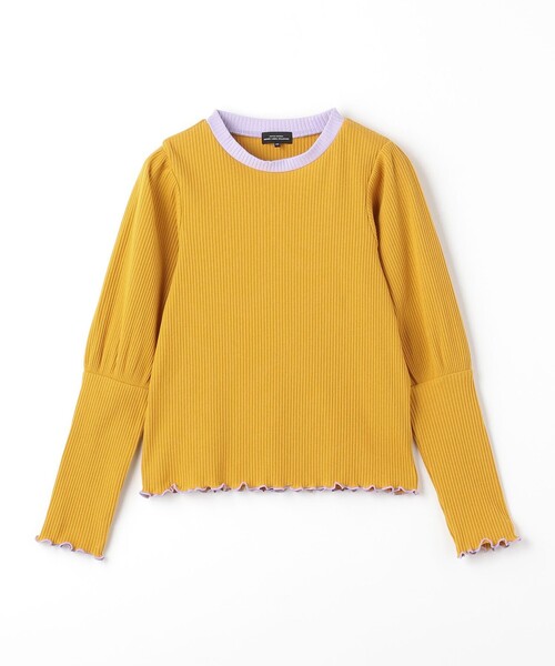 green label relaxing（グリーンレーベルリラクシング）の「TJ テレコプルオーバー パフスリーブ / キッズ  100cm-130cm（Tシャツ/カットソー・キッズ・ライトブルー/ブラック/マスタード・100cm/120cm/130cm/110cm）」の3枚目の写真