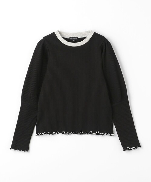 green label relaxing（グリーンレーベルリラクシング）の「TJ テレコプルオーバー パフスリーブ / キッズ  100cm-130cm（Tシャツ/カットソー・キッズ・ライトブルー/ブラック/マスタード・100cm/120cm/130cm/110cm）」の2枚目の写真