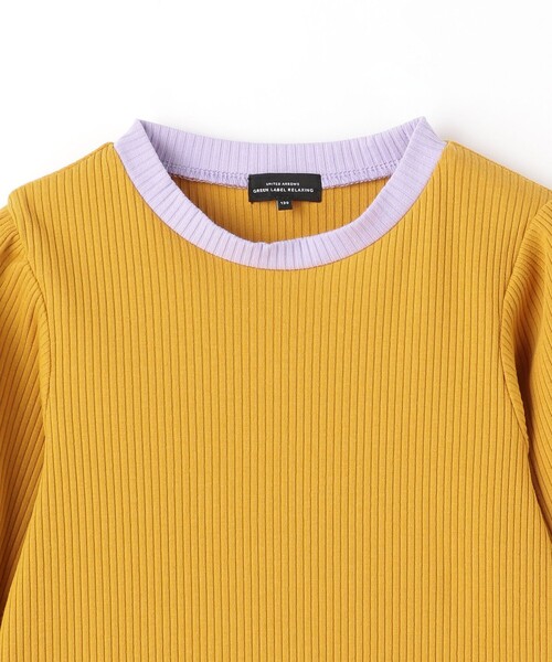 green label relaxing（グリーンレーベルリラクシング）の「TJ テレコプルオーバー パフスリーブ / キッズ  100cm-130cm（Tシャツ/カットソー・キッズ・ライトブルー/ブラック/マスタード・100cm/120cm/130cm/110cm）」の6枚目の写真