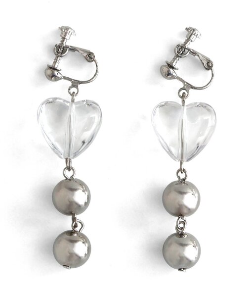 algy（アルジー）の「クリアハートイヤリング（イヤリング・キッズ・シルバー・FREE）」の4枚目の写真