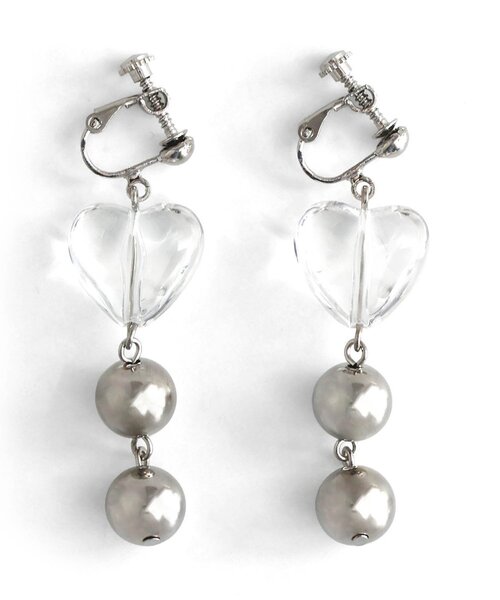 algy（アルジー）の「クリアハートイヤリング（イヤリング・キッズ・シルバー・FREE）」の5枚目の写真