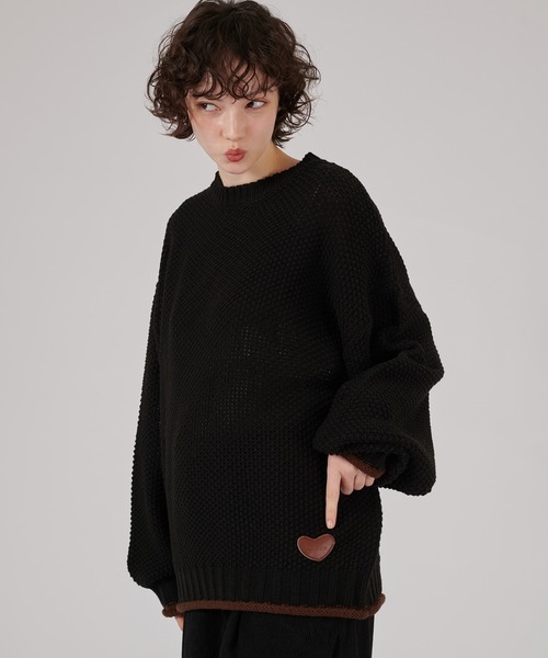 BI-COLOR ROLL DESIGN KNIT / バイカラーロールニット（ニット/セーター）｜ONCILY（オンシェリー）