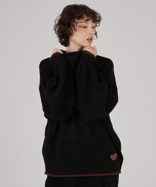 BI-COLOR ROLL DESIGN KNIT / バイカラーロールニット（ニット/セーター）｜ONCILY（オンシェリー）