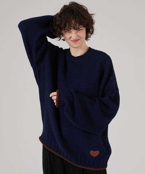 BI-COLOR ROLL DESIGN KNIT / バイカラーロールニット（ニット/セーター）｜ONCILY（オンシェリー）