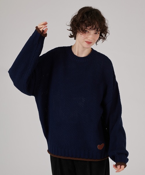 BI-COLOR ROLL DESIGN KNIT / バイカラーロールニット（ニット/セーター）｜ONCILY（オンシェリー）