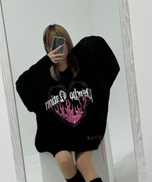 SILVER BULLET | 『PSYCHO NATION/サイコネーション』ファイヤーハートクルーニット【Z】【Z】(ニット/セーター)