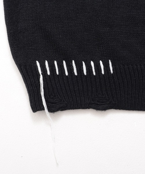 SILVER BULLET（シルバーバレット）の「『PSYCHO NATION/サイコネーション』ファイヤーハートクルーニット【Z】【Z】（ニット/セーター・レディース・ブラック×シルバー/ブラック×ピンク・L/M）」の15枚目の写真