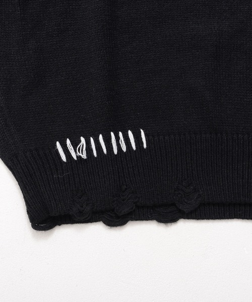 SILVER BULLET（シルバーバレット）の「『PSYCHO NATION/サイコネーション』ファイヤーハートクルーニット【Z】【Z】（ニット/セーター・レディース・ブラック×シルバー/ブラック×ピンク・L/M）」の20枚目の写真