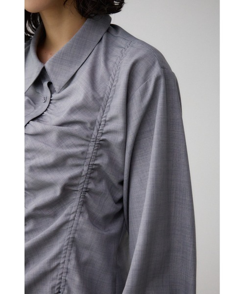 AZUL by moussy(アズールバイマウジー)の「フロントシャーリングシャツ(シャツ/ブラウス・レディース・ブラック系その他/アイボリー/グレー・FREE)」の22枚目の写真