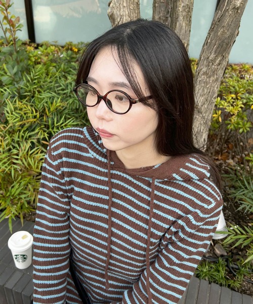 HALEY PESCA（ヘーリーペスカ）の「HALEY PESCA/オーバル　ギークスタイルメガネ（メガネ・レディース・ブラック/レオパード・FREE）」の12枚目の写真