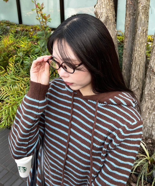 HALEY PESCA（ヘーリーペスカ）の「HALEY PESCA/オーバル　ギークスタイルメガネ（メガネ・レディース・ブラック/レオパード・FREE）」の16枚目の写真