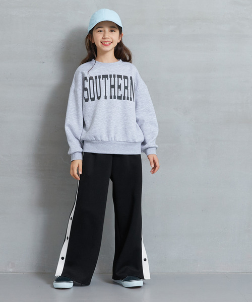 coca(coca)(コカ)の「【WEB限定セール】キッズ ソフトスウェットサイドボタンパンツ(スウェットパンツ・キッズ・ライトグリーン/ブラック・120/150/130/140)」の9枚目の写真