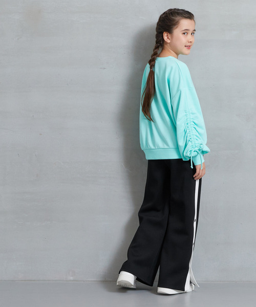 coca(coca)(コカ)の「【WEB限定セール】キッズ ソフトスウェットサイドボタンパンツ(スウェットパンツ・キッズ・ライトグリーン/ブラック・120/150/130/140)」の13枚目の写真