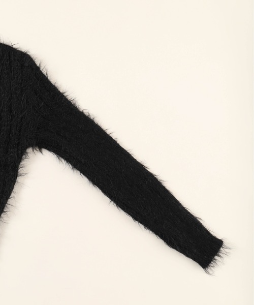 PHILLY（フィリー）の「【PHILLY】シャギーVネックカーディガン（カーディガン/ボレロ・レディース・ブラウン/ブラック/ベージュ・FREE）」の14枚目の写真