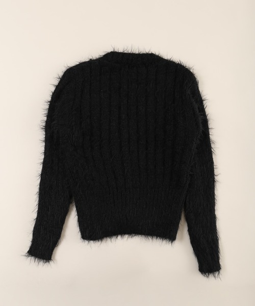 PHILLY（フィリー）の「【PHILLY】シャギーVネックカーディガン（カーディガン/ボレロ・レディース・ブラウン/ブラック/ベージュ・FREE）」の9枚目の写真