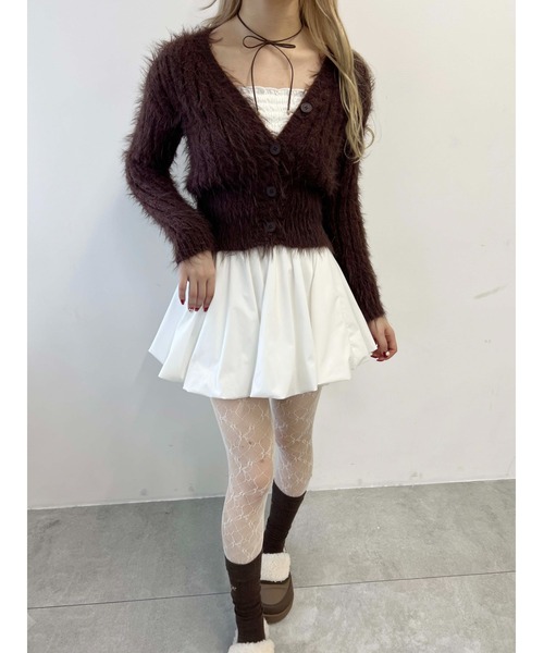 PHILLY（フィリー）の「【PHILLY】シャギーVネックカーディガン（カーディガン/ボレロ・レディース・ブラウン/ブラック/ベージュ・FREE）」の17枚目の写真