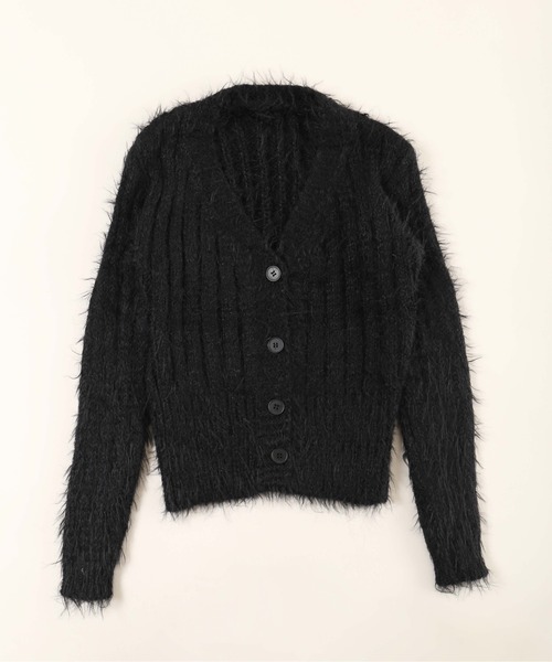 PHILLY（フィリー）の「【PHILLY】シャギーVネックカーディガン（カーディガン/ボレロ・レディース・ブラウン/ブラック/ベージュ・FREE）」の10枚目の写真