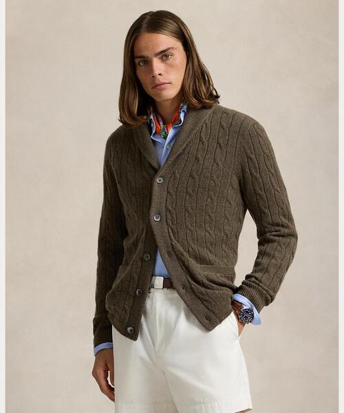 ケーブルニット カシミヤ ショール カーディガン（カーディガン/ボレロ）｜POLO RALPH LAUREN（ポロ ラルフ ローレン）