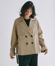 ICB（アイシービー）の「トリアセコットンギャバジン ショートトレンチコート（トレンチコート）」