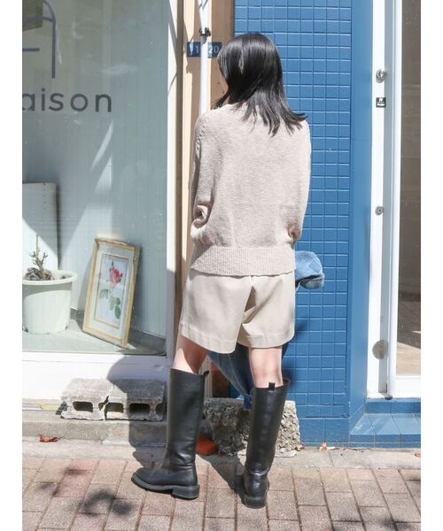 Ungrid(アングリッド)の「【WEB限定】エンブロイダリーコットン混スラブニット(ニット/セーター・レディース・ピンク/グレー/ネイビー/イエロー・FREE)」の5枚目の写真