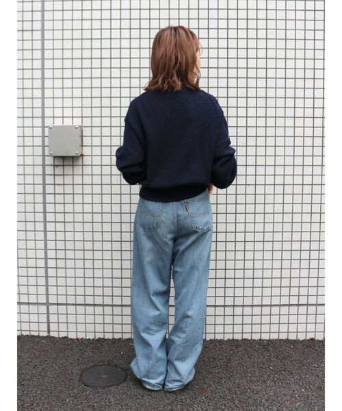 Ungrid(アングリッド)の「【WEB限定】エンブロイダリーコットン混スラブニット(ニット/セーター・レディース・ピンク/グレー/ネイビー/イエロー・FREE)」の9枚目の写真