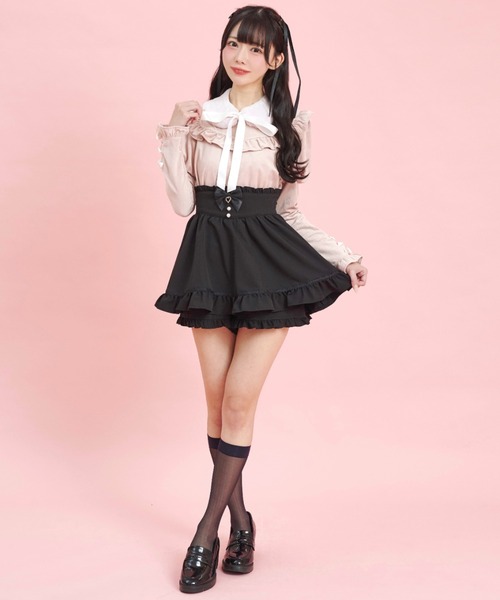 Secret Honey(シークレットハニー)の「ファーティペット付ベロアトップス(Tシャツ/カットソー・レディース・ブルー/オフホワイト/ピンク・FREE)」の13枚目の写真