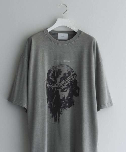remer(リメール)の「loose vintage make pigment over Tee / ルーズヴィンテージメイクピグメントオーバーTシャツ(Tシャツ/カットソー・メンズ・ブラック系その他4/グレー系その他2/グレー系その他3/グレー系その他4/ブラック系その他2/グレー系その他/ブラック系その他/ブラック系その他3・X-SMALL/SMALL/MEDIUM/LARGE)」の5枚目の写真