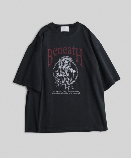 remer(リメール)の「loose vintage make pigment over Tee / ルーズヴィンテージメイクピグメントオーバーTシャツ(Tシャツ/カットソー・メンズ・ブラック系その他4/グレー系その他2/グレー系その他3/グレー系その他4/ブラック系その他2/グレー系その他/ブラック系その他/ブラック系その他3・X-SMALL/SMALL/MEDIUM/LARGE)」の11枚目の写真