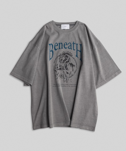 remer(リメール)の「loose vintage make pigment over Tee / ルーズヴィンテージメイクピグメントオーバーTシャツ(Tシャツ/カットソー・メンズ・ブラック系その他4/グレー系その他2/グレー系その他3/グレー系その他4/ブラック系その他2/グレー系その他/ブラック系その他/ブラック系その他3・X-SMALL/SMALL/MEDIUM/LARGE)」の12枚目の写真
