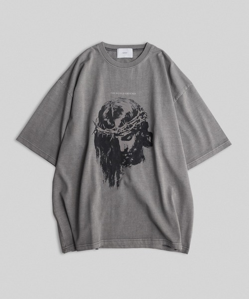 remer(リメール)の「loose vintage make pigment over Tee / ルーズヴィンテージメイクピグメントオーバーTシャツ(Tシャツ/カットソー・メンズ・ブラック系その他4/グレー系その他2/グレー系その他3/グレー系その他4/ブラック系その他2/グレー系その他/ブラック系その他/ブラック系その他3・X-SMALL/SMALL/MEDIUM/LARGE)」の16枚目の写真