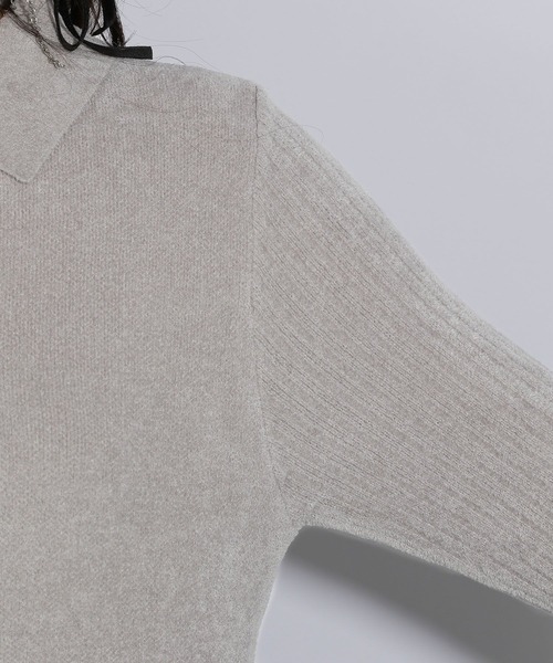 HARE（ハレ）の「アミジキリカエタイトニットカーディガン(HARE)（ニット/セーター・レディース・ブラック/グレー・FREE）」の11枚目の写真