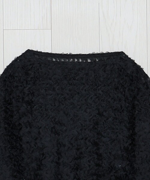 H　BEAUTY&YOUTH UNITED ARROWS（エイチビューティーアンドユースユナイテッドアローズ）の「＜H＞チュールウェーブ ボートネックブラウス（シャツ/ブラウス・レディース・ダークグレー/ブラック・FREE）」の12枚目の写真