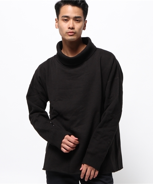 CIAOPANIC TYPY(チャオパニックティピー)の「ルーヘビー裏毛オーバータートル(スウェット・メンズ・ホワイト/オリーブ/ブラック・MEDIUM/LARGE)」の2枚目の写真