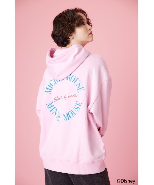 RODEO CROWNS WIDE BOWL（ロデオクラウンズワイドボウル）の「(ミッキー＆ミニー)スウェットパーカー（スウェット・レディース・ブラック/ピンク/杢グレー・FREE）」の20枚目の写真