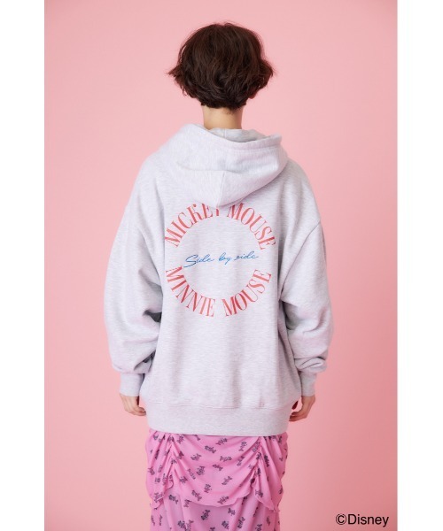 RODEO CROWNS WIDE BOWL（ロデオクラウンズワイドボウル）の「(ミッキー＆ミニー)スウェットパーカー（スウェット・レディース・ブラック/ピンク/杢グレー・FREE）」の8枚目の写真