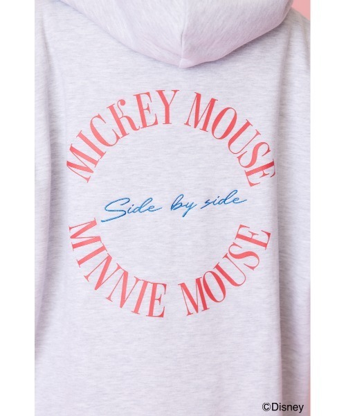 RODEO CROWNS WIDE BOWL（ロデオクラウンズワイドボウル）の「(ミッキー＆ミニー)スウェットパーカー（スウェット・レディース・ブラック/ピンク/杢グレー・FREE）」の5枚目の写真