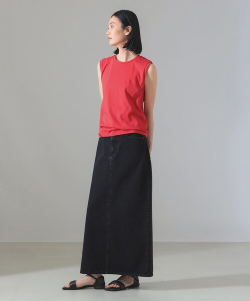 ATON（エイトン）の「【別注】ATON / DRY COTTON JERSEY タンクトップ（Tシャツ/カットソー・レディース・ブラック/ベージュ/レッド・ONE SIZE）」の19枚目の写真