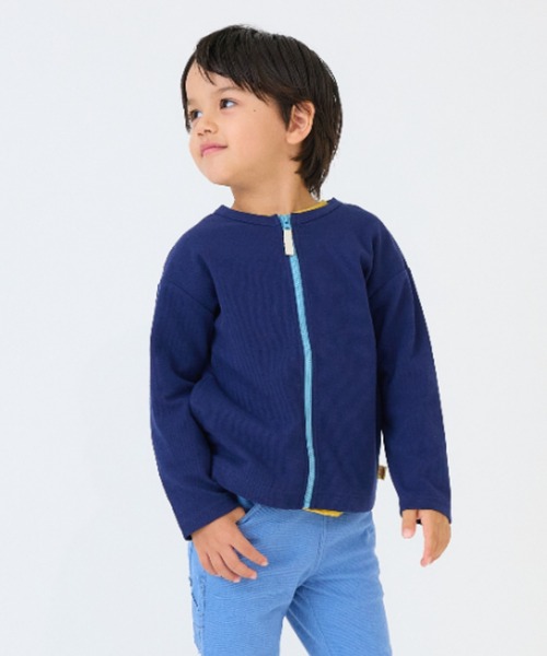 HAKKA KIDS（ハッカキッズ）の「カラーカーディガン（カーディガン/ボレロ・キッズ・杢グレー/ピンク/ネイビー・130cm/120cm/110cm/100cm）」の6枚目の写真