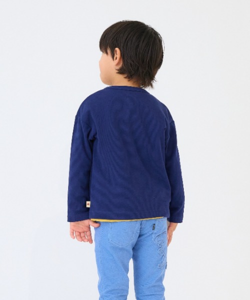 HAKKA KIDS（ハッカキッズ）の「カラーカーディガン（カーディガン/ボレロ・キッズ・杢グレー/ピンク/ネイビー・130cm/120cm/110cm/100cm）」の7枚目の写真