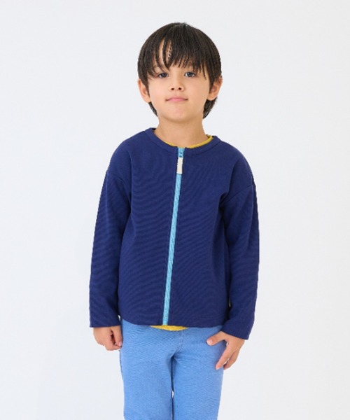 HAKKA KIDS（ハッカキッズ）の「カラーカーディガン（カーディガン/ボレロ・キッズ・杢グレー/ピンク/ネイビー・130cm/120cm/110cm/100cm）」の5枚目の写真