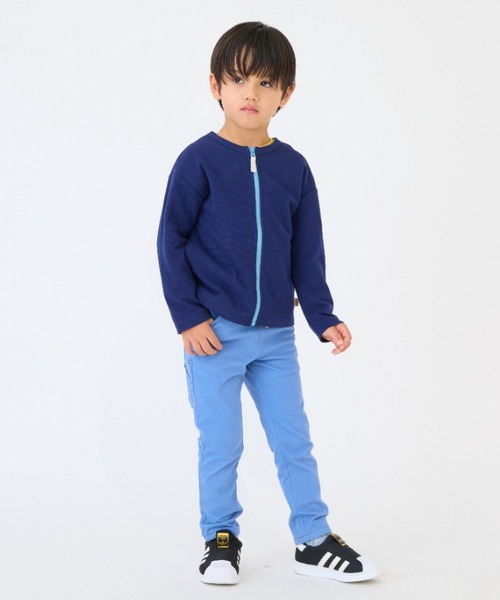 HAKKA KIDS（ハッカキッズ）の「カラーカーディガン（カーディガン/ボレロ・キッズ・杢グレー/ピンク/ネイビー・130cm/120cm/110cm/100cm）」の8枚目の写真